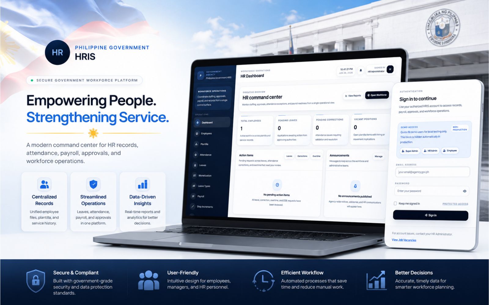 PH Gov HRIS screenshot
