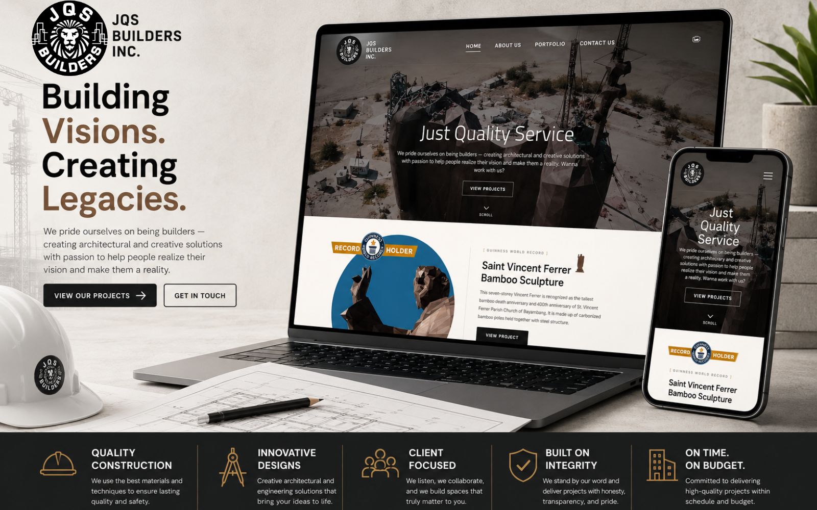 JQS Builders Website screenshot